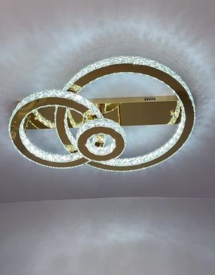 Золота Кришталева Світлодіодна LED люстра 75W