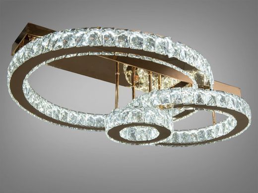 Золота Кришталева Світлодіодна LED люстра 75W