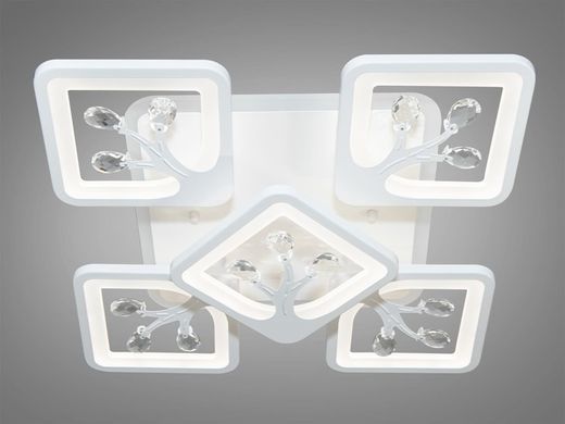 Світлодіодна LED люстра з пультом підсвічуванням та кришталем 90W